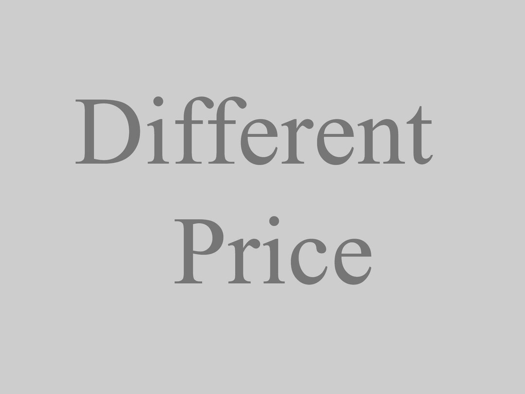 Different Price Etsy