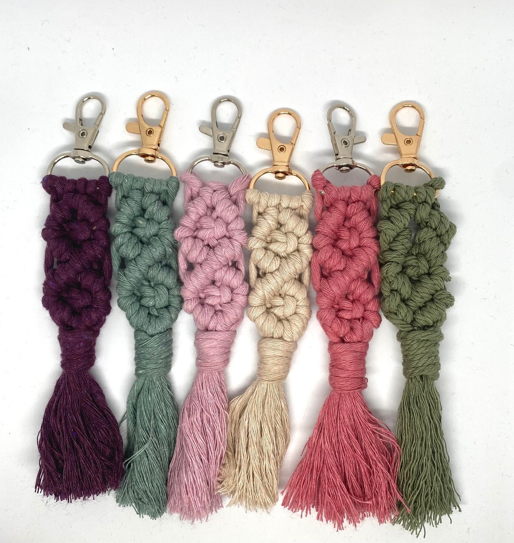 Macrame Box Keychain Macrame Keychain - Etsy