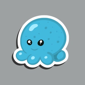 PINIMALS™ Cute Squid Sticker (2.5&quot;)