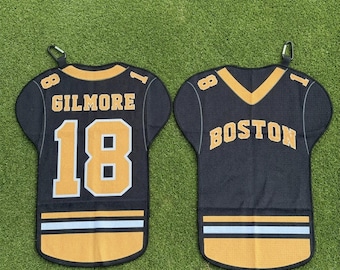 Happy Gilmore Golf Towel with Clip, Boston Hockey Jersey Design