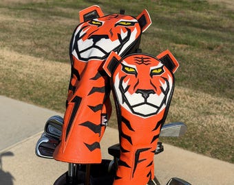 Tiger Leather Golf Headcover – Driver or Fairway Wood Cover