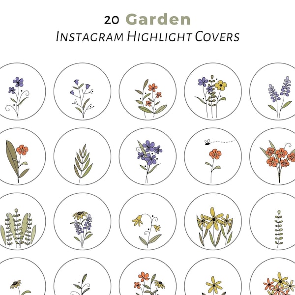 Instagram Highlight Covers, Garden Instagram, Flower Highlight Icons