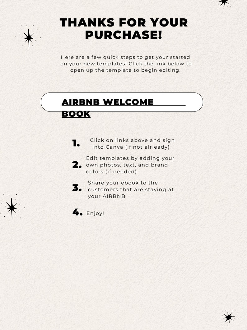 Airbnb Welcome Guide - Etsy