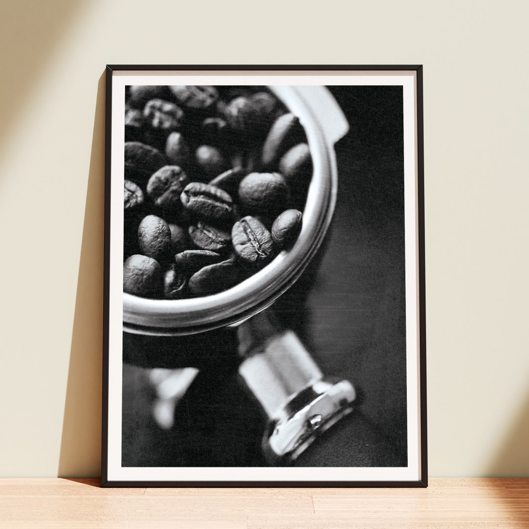 Coffee Poster: Vintage Black and White Fashion Magazine Art - Etsy