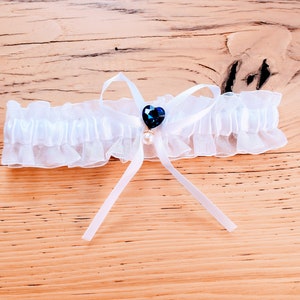 Wedding Garters Keepsake and Toss Blue Heart image 2