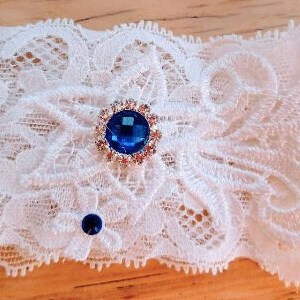 Wedding Garters Keepsake and Toss Something Blue image 3