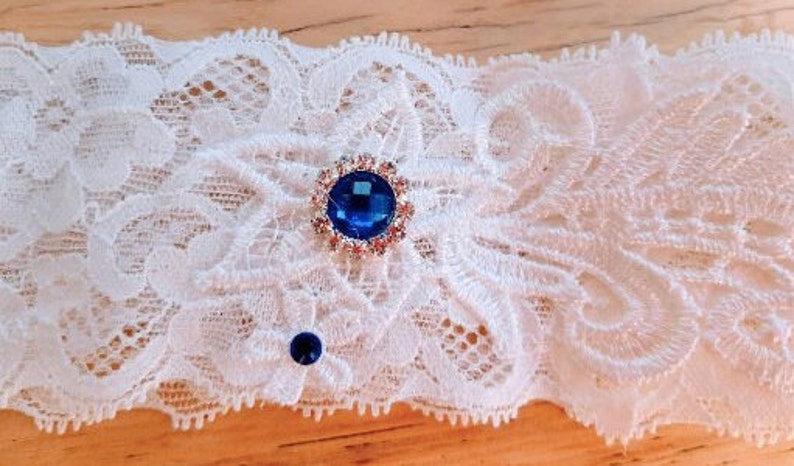 Wedding Garters Keepsake and Toss Something Blue image 3