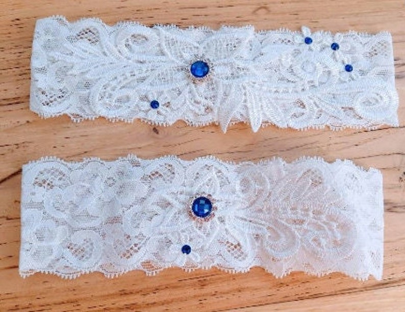 Wedding Garters Keepsake and Toss Something Blue image 2