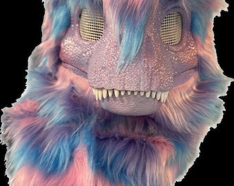 COTTEN: Handmade Dinosaur Furry Mask With Roar Sound