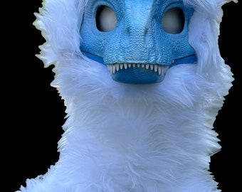YETI: Handgemachte pelzige Dinosaurier Masken mit Brüllgeräusch