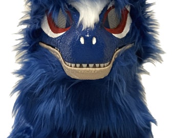 CAPTAIN AMERISAUR: Handmade Furry Dinosaur Mask
