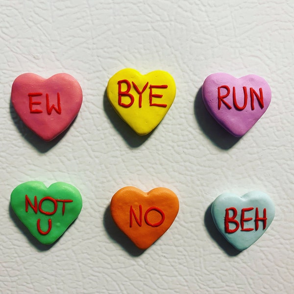 Anti Candy Heart Magnet Set