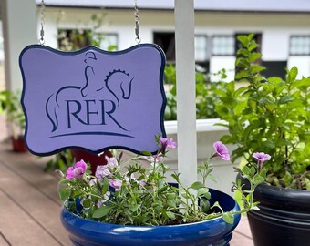 Custom flower pot farm sign