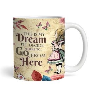 Alice in Wonderland Mug Wrap, This is my dream Mug Wrap Sublimation Design PNG, 11oz and 15oz Coffee Tea Cup Template, Alice Coffee Mug