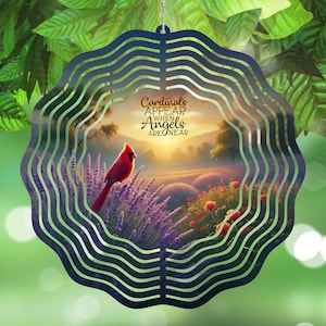 Roter Kardinal Wind Spinner PNG, Kardinal Wind Spinner Gedenkverlust Design, Cardinal Angels Wind Spinner Sublimation | Kardinal Engel Gedicht