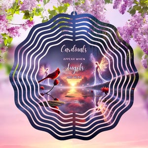 Roter Kardinal Wind Spinner PNG, Kardinal Wind Spinner Gedenkverlust Design, Cardinal Angels Wind Spinner Sublimation | Kardinal Engel Gedicht