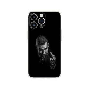 Man giving finger, black background man, giving middle finger, masculinity phone case, Phone cases, bio iPhone case, unique phone case