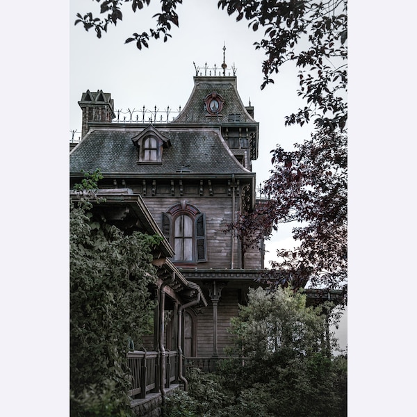 France, Paris, Haunted House, Phantom Manor, Disneyland - Museum-Quality Matte Paper Poster - Classic Semi-Glossy Paper Poster