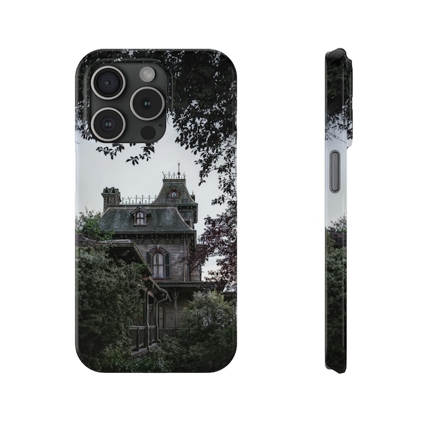 Haunted House, Phantom Manor, Disneyland, Halloween phone case, mistery phone case, France, Paris, Slim Phone Case, iPhone 15 Pro