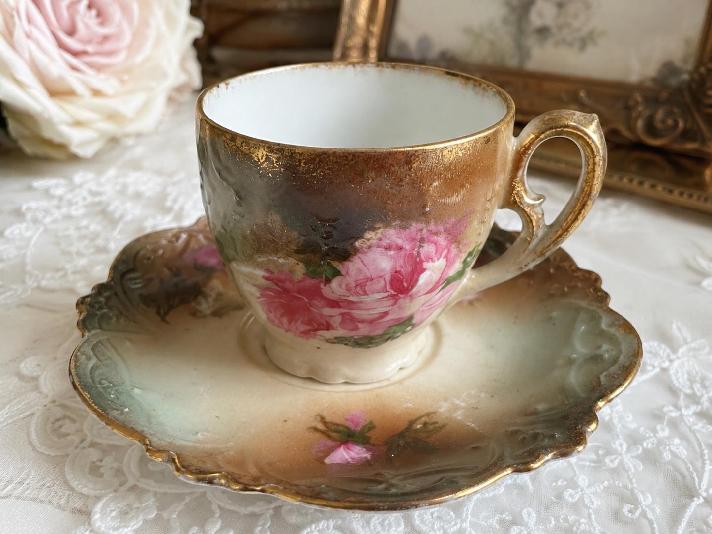 MZ Austria 手描き ピンク花絵 カップ＆ソーサー M Z Austria Tea Cup - Etsy