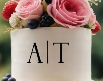Custom Acrylic Initial Cake Topper: Personalized Wedding Monogram