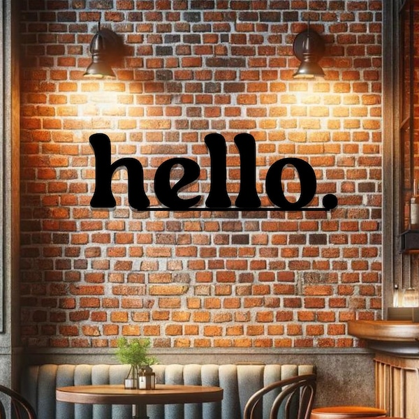 Acrylic Hello Sign, Front Door Decor, Outdoor Decor, Entryway, Housewarming Gift , Mothers Day Gifts, Vertical Wall Art, Home Decor