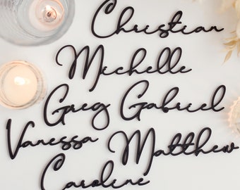 Laser Cut Acrylic Place Cards: Wedding Guest Name Tags