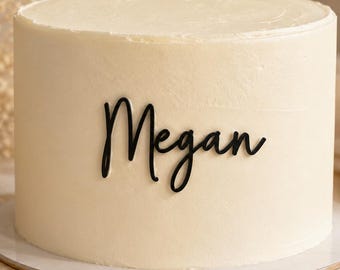 Custom Acrylic Cake Lettering, Modern Name Plaque, Birthday Wedding Topper
