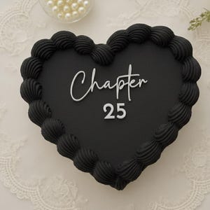 Custom Chapter Birthday Cake Topper, Acrylic or Wood, Modern Minimalist