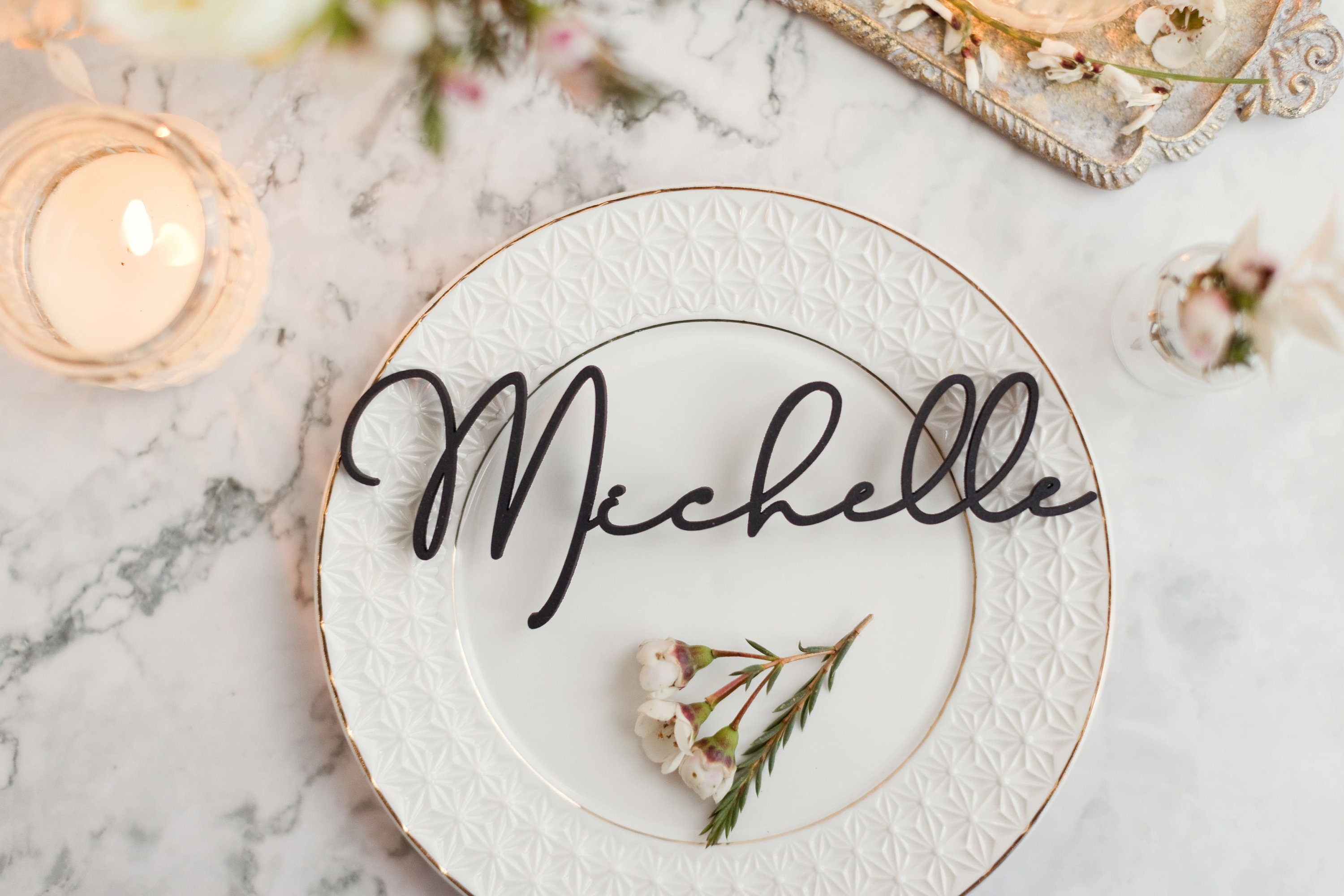 Wedding Place Cards Laser Cut Names Acrylic Place Cards Wedding Place Names Table Name Cards  Wooden Place Cards
