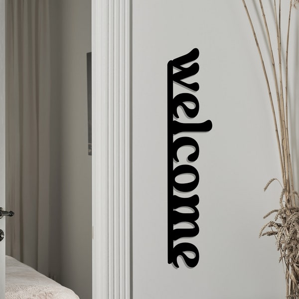 Acrylic Welcome Sign, Front Porch Decor, Vertical Welcome Wall Art, Front Door Decor, Entryway Decor, Modern Home Decor, Wall Hangings