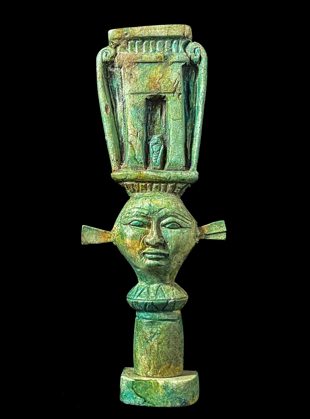 Egyptian God Bes Bes Replica Statue Hand Carved Replica - Etsy