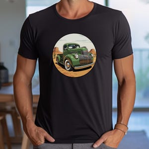 40s Chevy Truck Graphic TShirt - Classic Chevrolet Pickup - Vintage Hot Rod Retro Tee - 1940s Automobile Top - Desert Clothing - Shirt