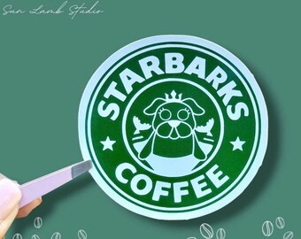 Starbarks Coffee Die-Cut Vinyl Sticker (3" x 2.93") – Water Resistant