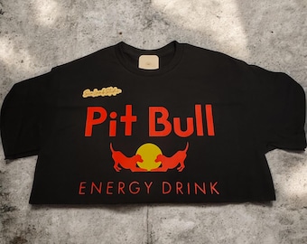 Pit Bull Energy Drink Parody T-Shirt – Funny Dog Lover Graphic Tee