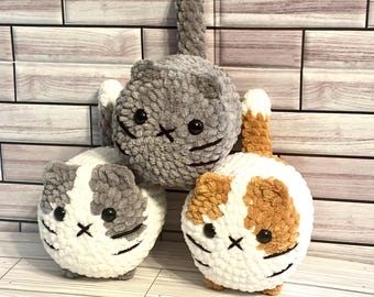 Handmade Crocheted Loaf Cats for Cuddles and Decor