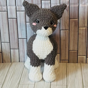 Crochet Amigurumi Wolf Plush: Handmade Animal Lover Gift
