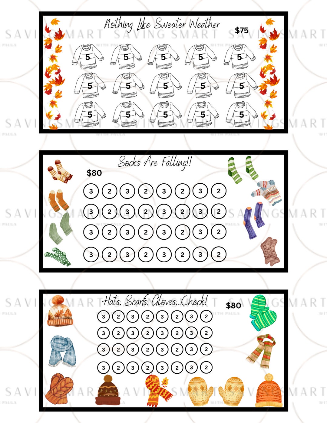 All Things Fall Mini Savings Challenges - Etsy
