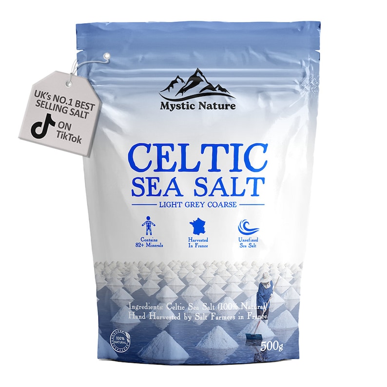 Celtic Sea Salt 500g Light Grey Coarse Celtic Sea Salt Unrefined Natural Celtic Salt Contains Over 82 Essential Minerals image 5