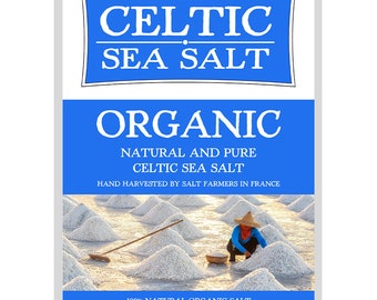 Celtic Sea Salt - 500g | 100% Natural Unrefined Celtic Salt Organic | Contains Over 82 Essential Minerals | Hand Harvested Salt From France