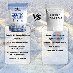 Celtic Sea Salt 500g Light Grey Coarse Celtic Sea Salt Unrefined Natural Celtic Salt Contains Over 82 Essential Minerals image 3