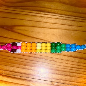 LGBT Rainbow Pride Kandi Worm On A String