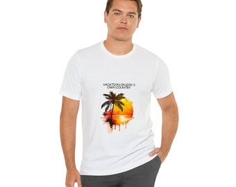 Unisex Jersey Short Sleeve Tee vacation mode on