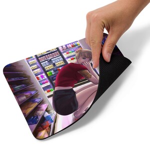 Amelia watson hololive blonde tattooed anime manga girl Mouse pad