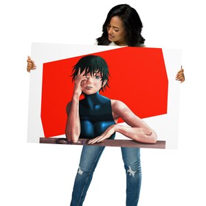 Maki Zenin  jjk jujutsu kaisen Post Shibuya Metal Print anime girl
