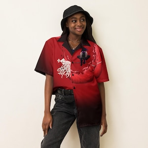 Fire Force Benimaru Shinmon anime fire brigade 炎炎ノ消防隊 button up t shirt