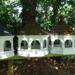 Gazebo Bird Feeder Plan - Platform Bird Feeder Design comes with FREE YouTube Instructional Videos image 2