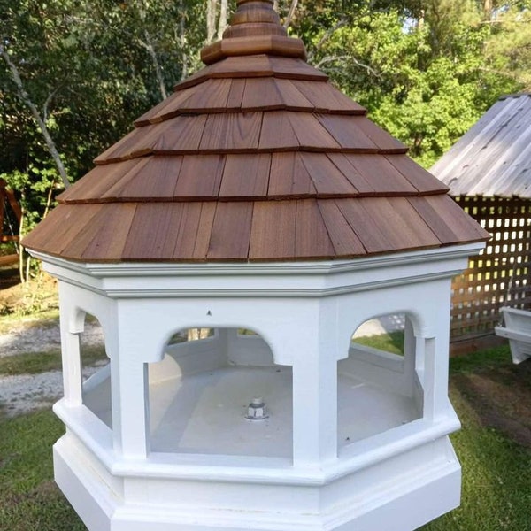 Gazebo Bird Feeder Plan - Platform Bird Feeder Design comes with FREE YouTube Instructional Videos