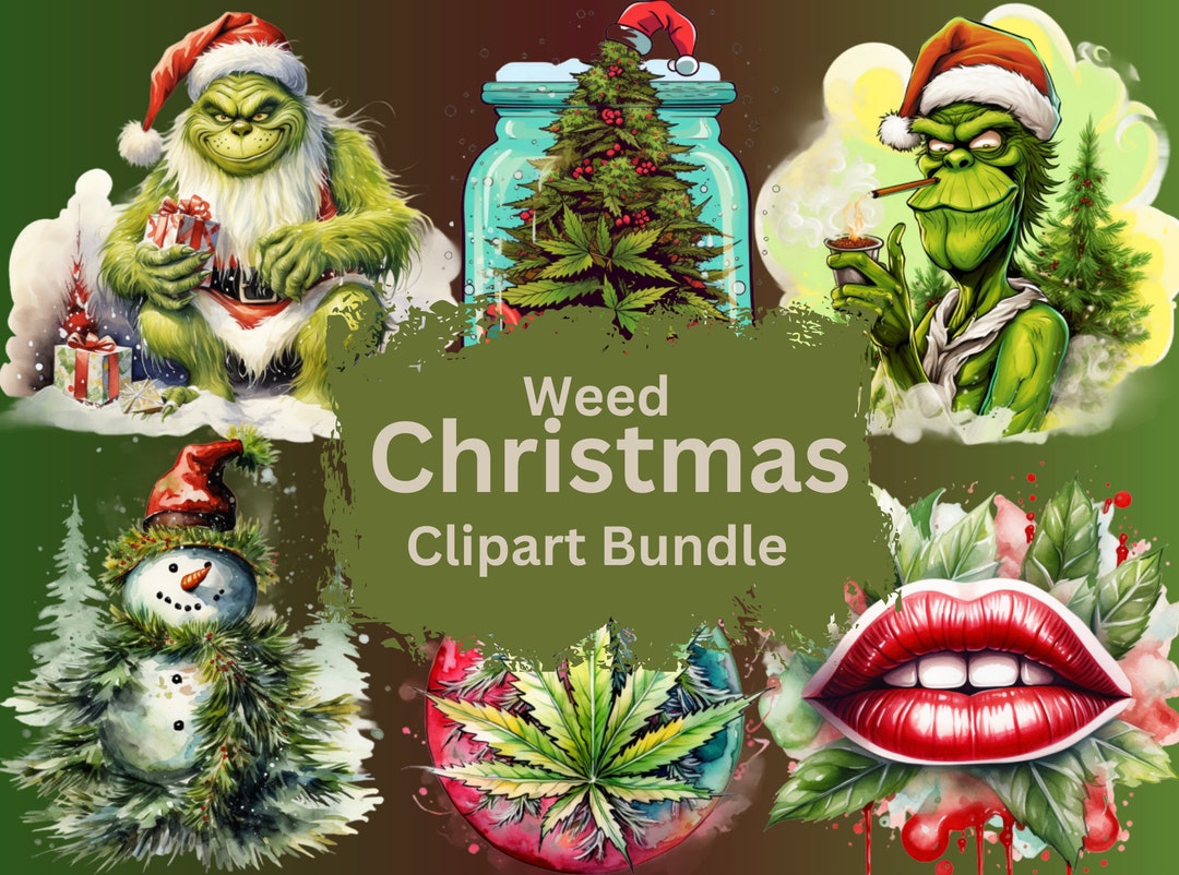 Weed Christmas Bundle/ Cannabis Theme Xmas/ Holiday Marijuana / PNG