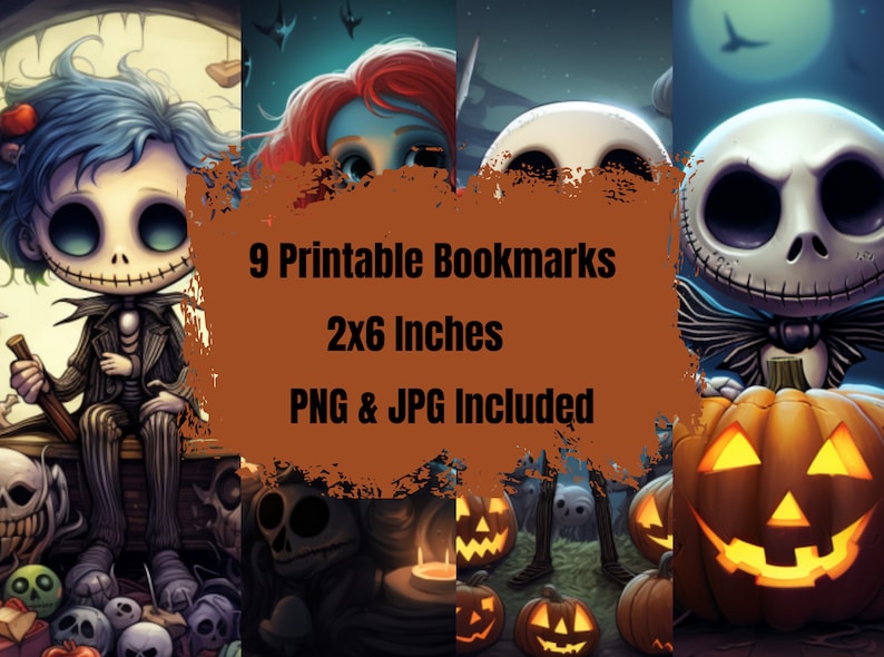 Nightmare Before Xmas, Themed ,printable Bookmarks , PNG &amp; JPG ...